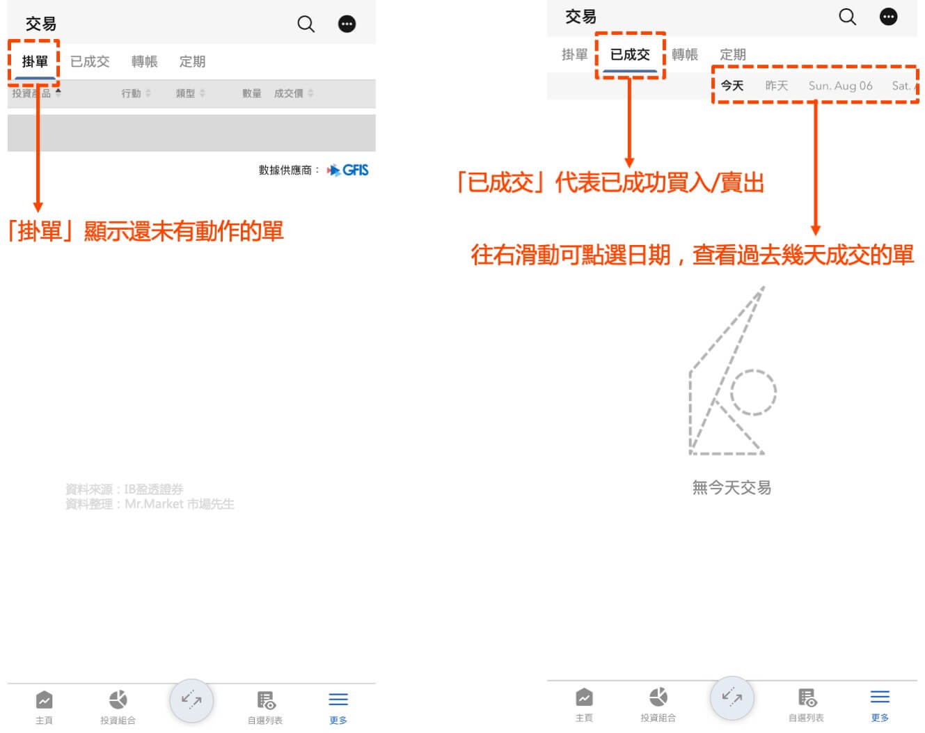 IB美股下單手機版步驟五-查看成交狀況-2